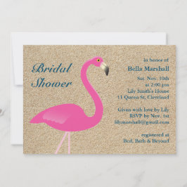 Invitación a la ducha de novias Flamingo Beach