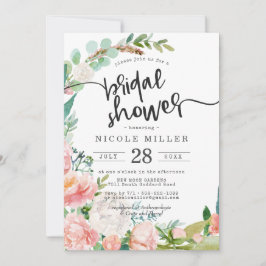 Invitación a la ducha de novias floral de verano r