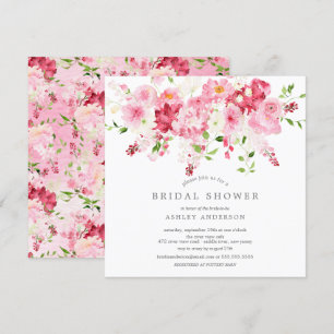 Invitación a la ducha de novias florales en florin