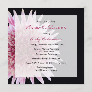 Invitación a la ducha de novias — Gerbera rosa Dai
