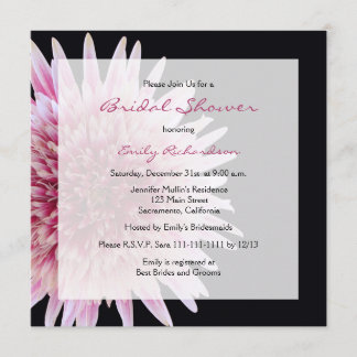Invitación a la ducha de novias — Gerbera rosa Dai