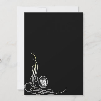 Invitación a la ducha de novias gótica Skull Cameo