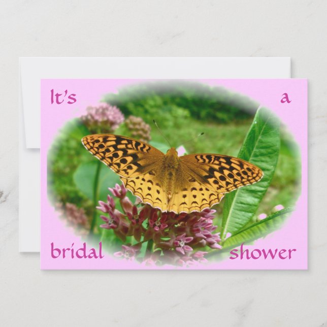 Invitación a la ducha de novias Gran Fritillario E (Anverso)