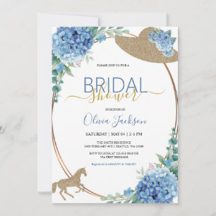 Invitación a la ducha de novias Hydrangea Horse Ca