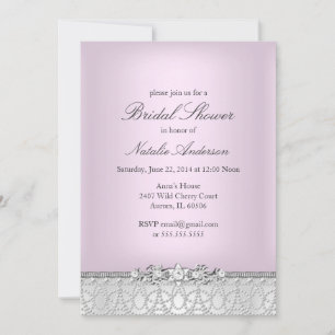 Invitación a la ducha de novias Jewels & Pearls