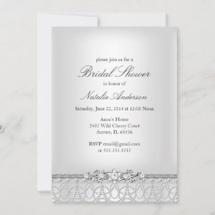 Invitación a la ducha de novias Jewels & Pearls
