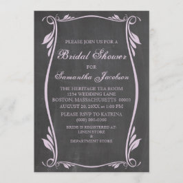 Invitación a la ducha de novias Lilac Flourish Cha