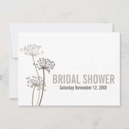 Invitación a la ducha de novias marrón moderno Che