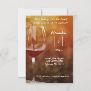 Invitación a la ducha de novias para degustación d