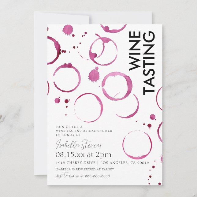 Invitación a la ducha de novias para degustación d (Anverso)