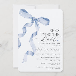 Invitación a la ducha de novias Pastel Blue Coquet