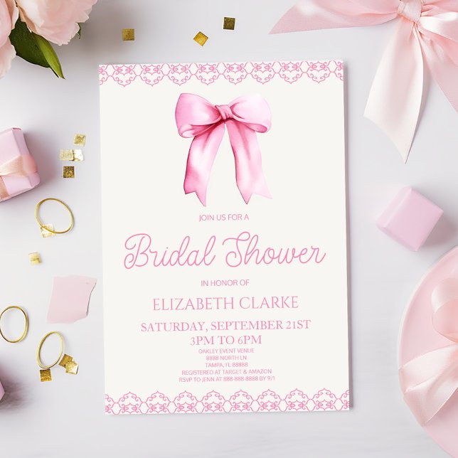 Invitación a la ducha de novias Pastel Pink Coquet (Subido por el creador)