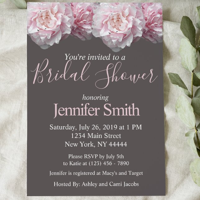 Invitación a la ducha de novias Peony (Subido por el creador)