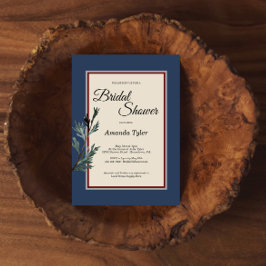 Invitación a la ducha de novias Pine Blue Winter