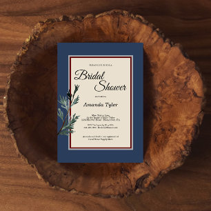 Invitación a la ducha de novias Pine Blue Winter