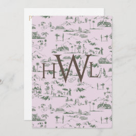 Invitación a la ducha de novias rosa moderno