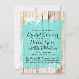 Invitación a la ducha de novias rusas de turquesa