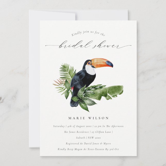 Invitación a la ducha de novias Taucon Taucon, sel (Anverso)