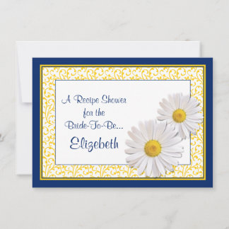 Invitación a la ducha de novias tema de la receta 