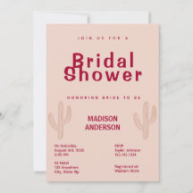 Invitación a la ducha de novias tema de moda