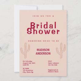 Invitación a la ducha de novias tema de moda