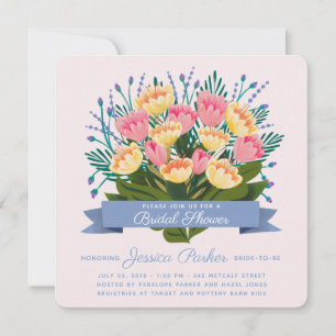 Invitación a la ducha de novias Tulip Bouquet