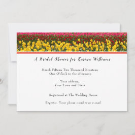 Invitación a la ducha de novias Tulip de primavera