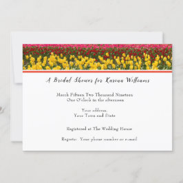 Invitación a la ducha de novias Tulip de primavera