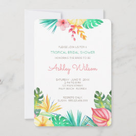 Invitación a la ducha de nubes tropical acuarela f