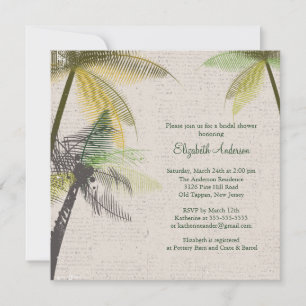 Invitación a la ducha de nupcillo de palmeras trop
