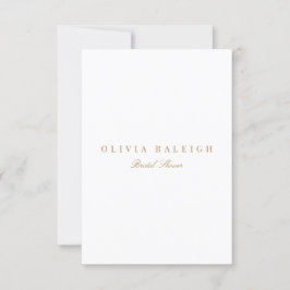 Invitación a la ducha de oro y novia blanca con gu