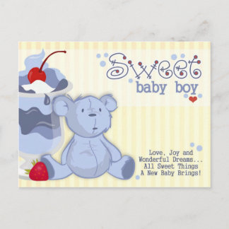 Invitación a la ducha de oso azul Bonnie