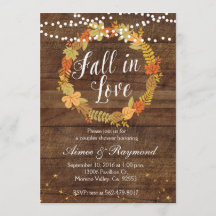 Invitación a la ducha de otoño en el amor