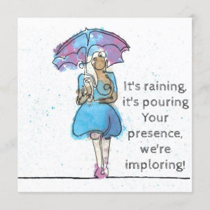 Invitación a la ducha de paraguas para niños o chi