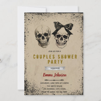 invitación a la ducha de parejas de Halloween