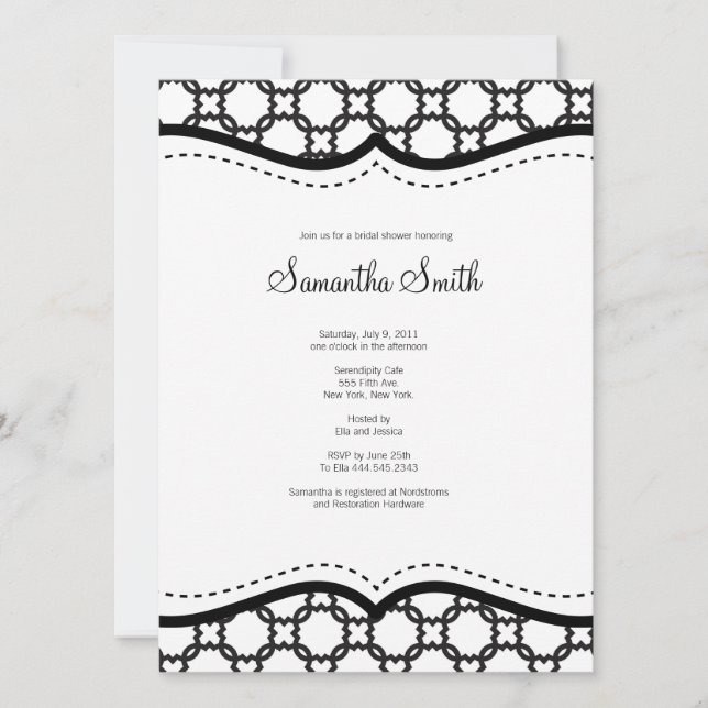Invitación a la ducha de personalizable (Anverso)