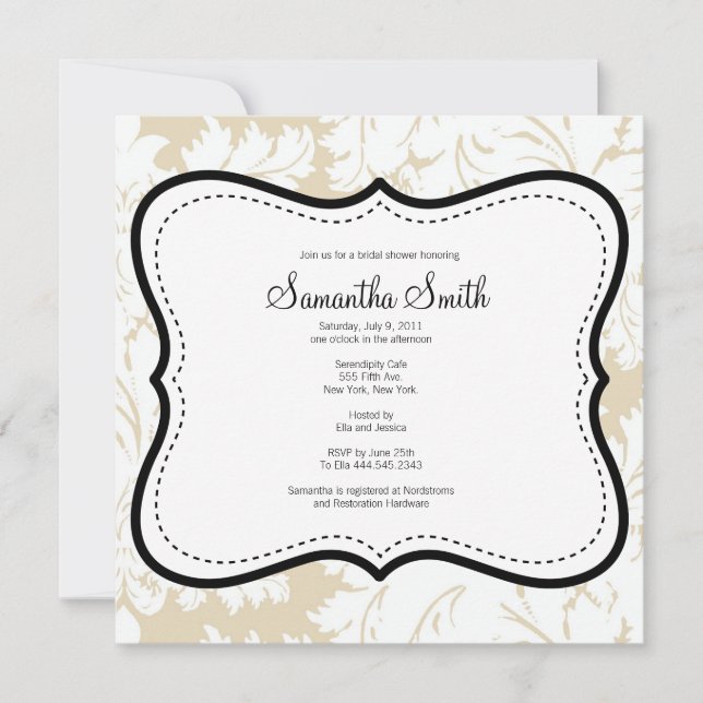 Invitación a la ducha de Personalizable (Anverso)