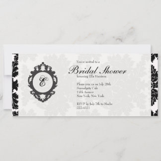 Invitación a la ducha de personalizable monograma