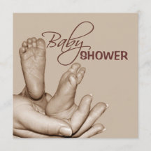 Invitación a la ducha de pies de bebé