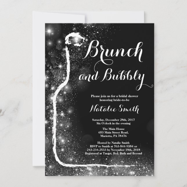 Invitación a la ducha de puercos y brunch (Anverso)