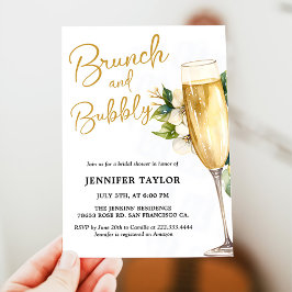 Invitación a la ducha de putas amarillas y brunch