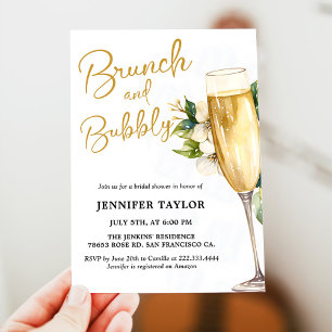 Invitación a la ducha de putas amarillas y brunch