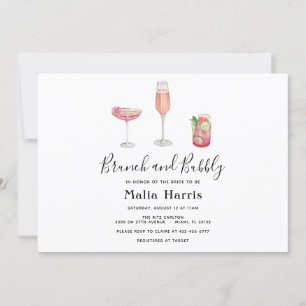Invitación a la ducha de putas de brunch y bubbly