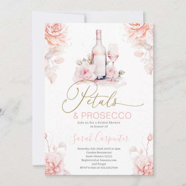 Invitación a la ducha de putas y prosecco (Anverso)