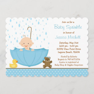 Invitación a la ducha de rociado para bebé