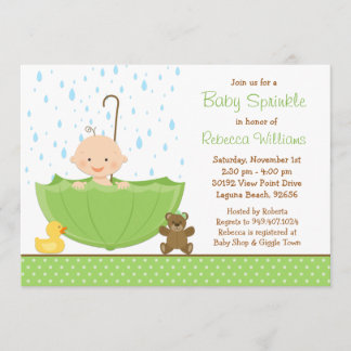 Invitación a la ducha de rociado para bebés Neutra
