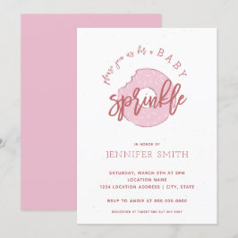 Invitación a la ducha de rociador Chica rosa