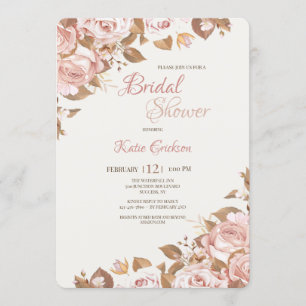 Invitación a la ducha de Rosa Splendor Bridal