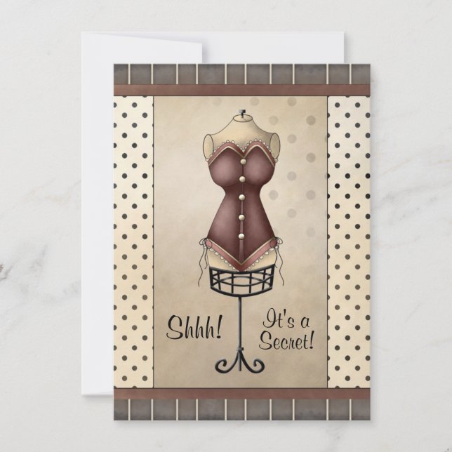 Invitación a la ducha de Surprise Bridal (Lingerie (Anverso)