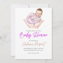 Invitación a la ducha de una niña pequeña